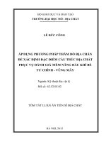 Áp dụng phương pháp thăm dò địa chấn để xác định đặc điểm cấu trúc địa chất phục vụ đánh giá tiềm năng dầu khí bể Tư Chính  Vũng Mây