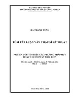 tóm tắt luận văn thạc sĩ kỹ thuật   NGHIÊN cứu tìm HIỂU các PHƯƠNG PHÁP QUY HOẠCH lưới PHÂN PHỐI điện 