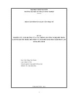 tóm tắt luận văn thạc sĩ kỹ thuật   NGHIÊN cứu ẢNH HƯỞNG của các THÔNG số CÔNG NGHỆ bôi TRƠN làm NGUỘI tối THIỂU đến mòn và TUỔI bền DAO PHAY KHI PHAY lăn RĂNG đĩa XÍCH 
