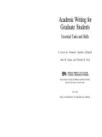 Tài liệu luyện viết tiếng anh học thuật academic writing for graduate students