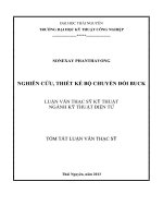 tóm tắt luận văn thạc sĩ kỹ thuật  NGHIÊN cứu, THIẾT kế bộ CHUYỂN đổi BUCK 