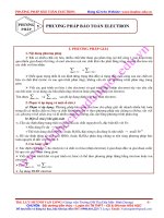 Hóa 10 - 11 - 12 Giải hóa bằng phương pháp bảo toàn electron