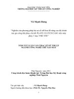 tóm tắt luận văn thạc sĩ kỹ thuật   nghiên cứu phương pháp bù sai số off line để nâng cao độ chính xác gia công khi phay chi tiết PLATE CLUTCH CAM  trên máy phay 3 trục VMC 85s 