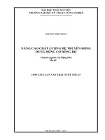 tóm tắt luận văn thạc sĩ kỹ thuật   NÂNG CAO CHẤT LƯỢNG hệ TRUYỀN ĐỘNG DÙNG ĐỘNG cơ ĐỒNG bộ 