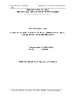 tóm tắt luận văn thạc sĩ kỹ thuật   NGHIÊN cứu điều KHIỂN cân BẰNG ROBOT có sử DỤNG THUẬT TOÁN GIẢM bậc mô HÌNH 