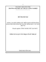 tóm tắt luận văn thạc sĩ kỹ thuật   NÂNG CAO độ CHÍNH xác BIÊN DẠNG BÁNH RĂNG BẰNG PHƯƠNG PHÁP bù SAI số TRÊM máy cắt dây DK7732 