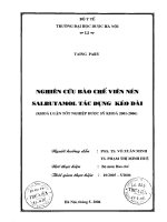 Nghiên cứu bào chế viên nén salbutamol tác dụng kéo dài