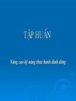 TẬP HUẤN nân CAO kỹ NĂNG THỰC HÀNH DINH DƯỠNG 