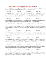 16 thi online   phương pháp bảo toàn electron 