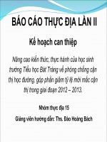 Nâng cao kiến thức, thực hành của học sinh trường tiểu học bát tràng về phòng chống cận thị học đường, góp phần giảm tỷ lệ mới mắc cận thị trong giai đoạn 2012 – 2013