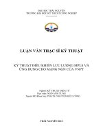 tóm tắt luận văn thạc sĩ kỹ thuật  kỹ THUẬT điều KHIỂN lưu LƯỢNG MPLS và ỨNG DỤNG CHO MẠNG NGN của VNPT 