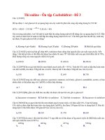 15 thi online   ôn tập cacbohiđrat   đề 3 