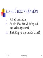 BÀI GIẢNG KINH TẾ VI MÔ CHƯƠNG I