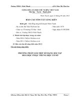 SKKN nâng cao hiệu quả dạy   học môn hoá học ở trường THPT bằng việc liên hệ thực tiễn 