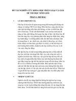 ĐỀ tài NGHIÊN cứu KHOA học PHÂN LOẠI và GIẢI đề THI học SINH GIỎI 