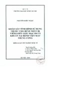 Khảo sát tình hình sử dụng thuốc cho bệnh nhân bị viêm loét giác mạc do vi khuẩn tại bệnh viện mắt trung ương