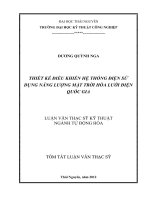tóm tắt luận văn thạc sĩ kỹ thuật  THIẾT kế điều KHIỂN hệ THỐNG điện sử DỤNG NĂNG LƯỢNG mặt TRỜI hòa lưới điện QUỐC GIA 