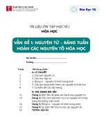 Lớp 10 Nguyên tử và bảng tuần hoàn