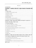 Thu hút và sử dụng nguồn vốn đầu tư ODA ở Việt Nam -Thực trạng và giải pháp