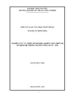 tóm tắt luận văn thạc sĩ kỹ thuật   NGHIÊN cứu và THIẾT kế bộ điều KHIỂN CHO THIẾT bị ổn ĐỊNH hệ THỐNG NGUỒN CÔNG SUẤT − PSS 