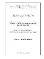 tóm tắt luận văn thạc sĩ kỹ thuật  giới thiệu chung về robot công nghiệp 