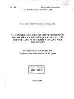 Sự gắn kết giữa cha mẹ với vị thành niên thanh niên và mối liên quan giữa sự gắn kết với hành vi sức khỏe vị thành niên thanh niên