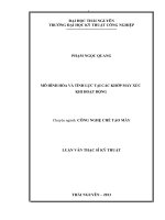 tóm tắt luận văn thạc sĩ kỹ thuật  mô HÌNH hóa và TÍNH lực tại các KHỚP máy xúc  KHI HOẠT ĐỘNG 