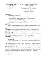 ĐỀ THI VÀ ĐÁP ÁN MÔN: HỆ ĐIỀU HÀNH UNIX (năm 20142015)