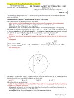 giải đề thi vật lý chi tiết chuyên Thái Bình