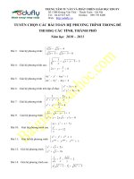 những bài tập hệ phương trình thi hsg cấp tỉnh