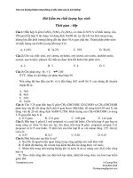 Bài kiểm tra chất lượng học sinh môn hóa lớp 11