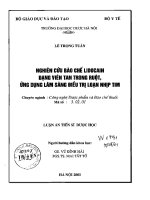 nghiên cứu bào chế lidocain dạng viên tan trong ruột, ứng dụng lâm sàng điều trị loạn nhịp tim