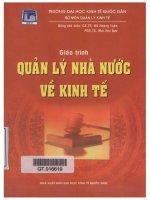 Giáo trình quản lý nhà nước về kinh tế  tác giả  đỗ hoàng toàn, mai văn bưu