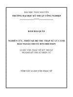 tóm tắt luận văn thạc sĩ kỹ thuật  NGHIÊN cứu, THIẾT kế bộ THU THẬP xử lý CẢNH báo NGOÀI CHO tủ BTS ERICSSON 