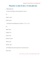 LUYỆN phonetics và một số chú ý về cách phát âm HAY