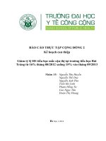 Giảm tỷ lệ HS tiểu học mắc cận thị tại trường tiểu học bát tràng từ 16% tháng 082012 xuống 15% vào tháng 092013