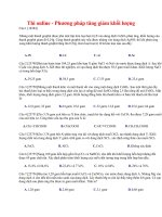 09 thi online   phương pháp tăng giảm khối lượng 