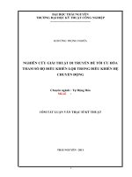 tóm tắt luận văn thạc sĩ kỹ thuật   NGHIÊN cứu GIẢI THUẬT DI TRUYỀN để tối ưu hóa THAM số bộ điều KHIỂN LQR TRONG điều KHIỂN hệ CHUYỂN ĐỘNG 