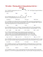 19 thi online   phương pháp sử dụng phương trình ion – electron 