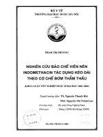 Nghiên cứu bào chế viên nén indomethacin tác dụng kéo dài theo cơ chế bơm thẩm thấu