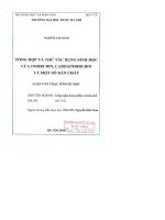 Tổng hợp và thử tác dụng sinh học của indurubin, carbaindirubin và một số dẫn chất