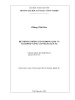 tóm tắt luận văn thạc sĩ kỹ thuật hệ THỐNG THÔNG TIN DI ĐỘNG GSM và GIẢI PHÁP NÂNG cấp MẠNG lên 3g 