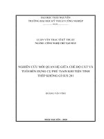 tóm tắt luận văn thạc sĩ kỹ thuật NGHIÊN cứu mối QUAN hệ GIỮA CHẾ độ cắt và TUỔI bền DỤNG cụ PHỦ tialn KHI TIỆN TINH THÉP KHÔNG gỉ SUS 201 