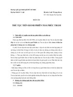 tiểu luận về thủ tục phiên tòa phúc thẩm