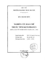 Nghiên cứu bào chế thuốc tiêm ketoprofen
