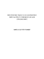 PHÂN TÍCH THỰC TRẠNG VÀ CÁC GIẢI PHÁP PHÁT TRIỂN TẠI CÔNG TY TNHH DỊCH VỤ DU LỊCH  CÔNG ĐOÀN BRVT