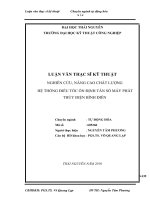 tóm tắt luận văn thạc sĩ kỹ thuật NGHIÊN cứu, NÂNG CAO CHẤT LƯỢNG hệ THỐNG điều tốc ổn ĐỊNH tần số máy PHÁT THỦY điện BÌNH điền 