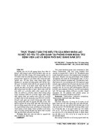 THỰC TRẠNG TUÂN THỦ điều TRỊ của BỆNH NHÂN LAO và một số yếu tố LIÊN QUAN tại PHÒNG KHÁM NGOẠI TRÚ BỆNH VIỆN LAO và BỆNH PHỔI bắc GIANG năm 2013