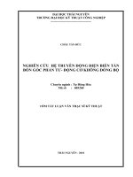 tóm tắt luận văn thạc sĩ kỹ thuật NGHIÊN cứu  hệ TRUYỀN ĐỘNG điện BIẾN tần bốn góc PHẦN tư  ĐỘNG cơ KHÔNG ĐỒNG bộ 
