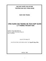 Ứng dụng GIS trong hệ tích hợp quản lý thông tin đất đai